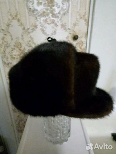 Шапка с козырьком норковая размер 59-60