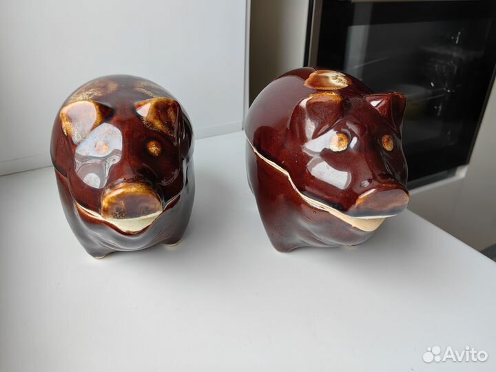 Горшочки свинки поросята глиняные для запекания