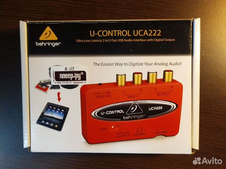 Внешняя звуковая карта behringer uca222