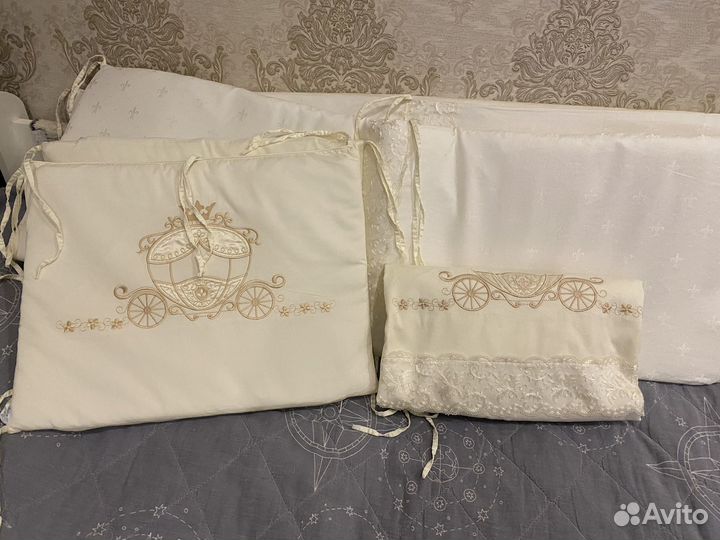 Бортики на детскую кроватку с постельным