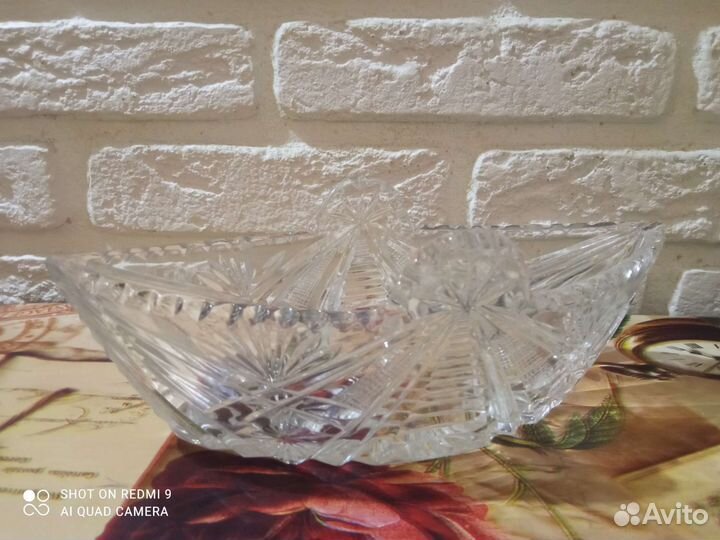 Хрустальная ваза (лодочка) СССР