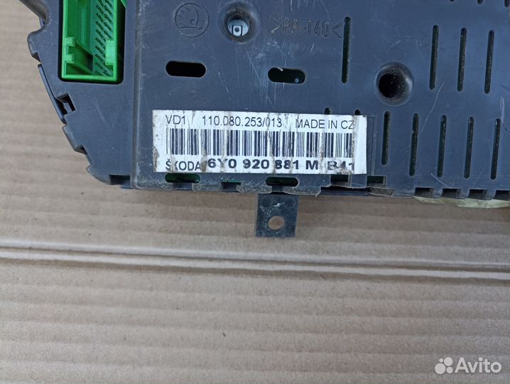 Панель приборов Skoda Fabia