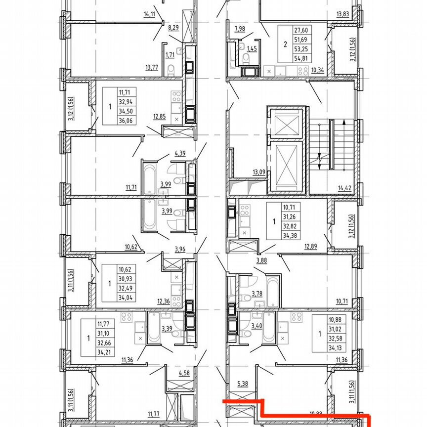 Квартира-студия, 23,9 м², 8/12 эт.