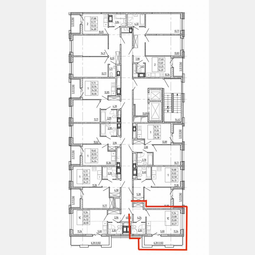 Квартира-студия, 23,9 м², 8/12 эт.