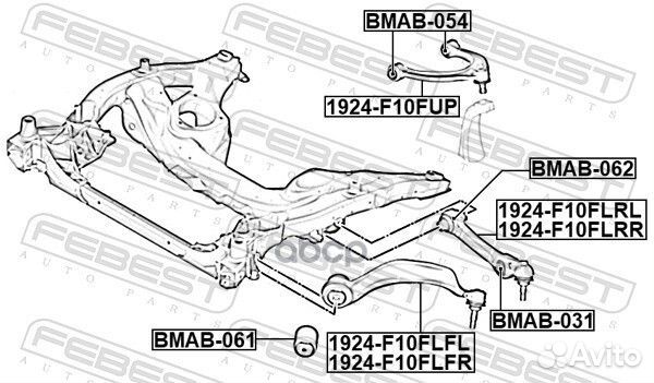 Рычаг передний нижний левый 1924F10flrl Febest