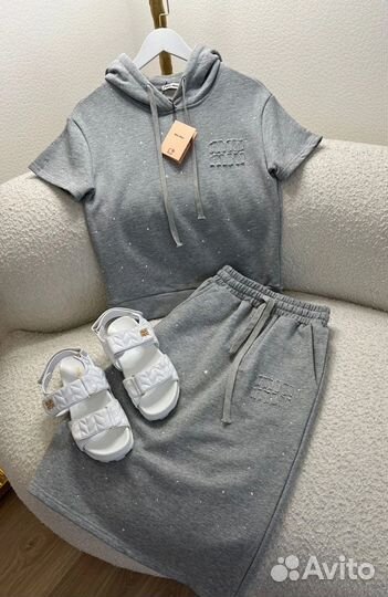 Miu Miu костюм хлопковый с юбкой