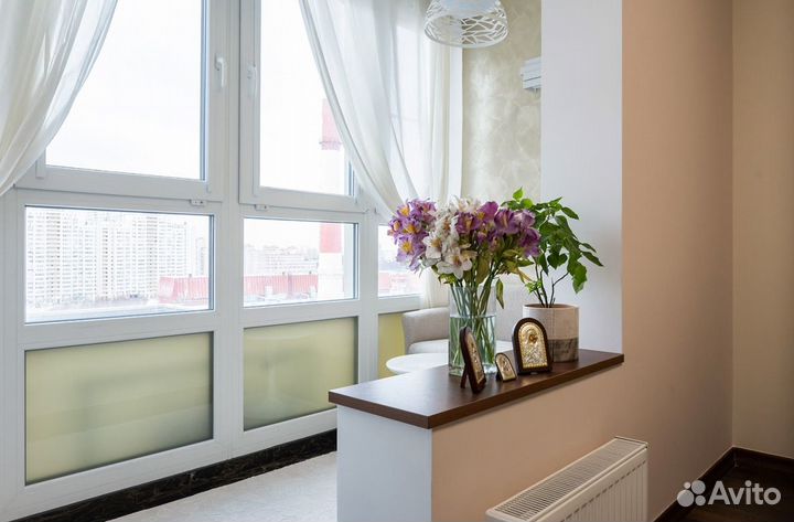 Остекление распашное с отделкой