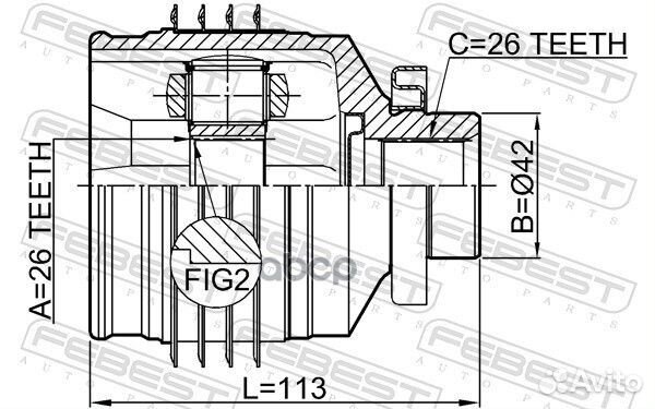 Шрус внутренний перед прав 1211sfmtrh Febest