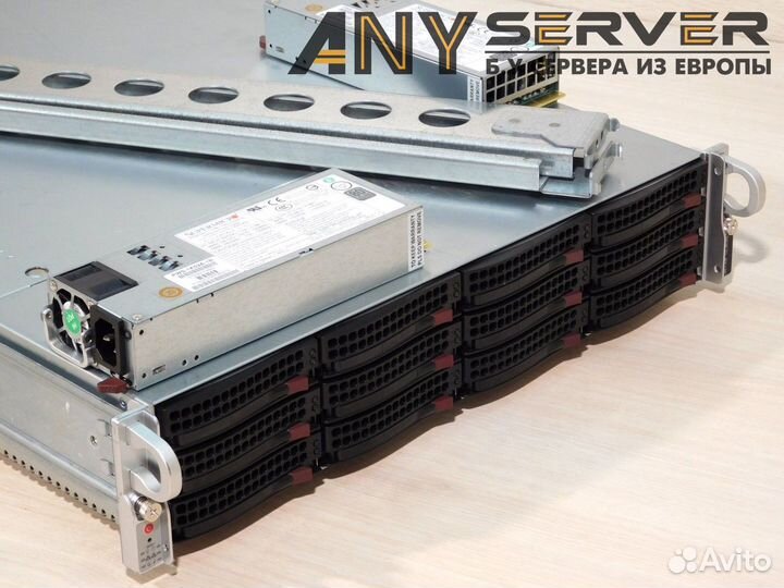 Сервер Supermicro 6028U 2x E5-2667v3 384Gb 12LFF