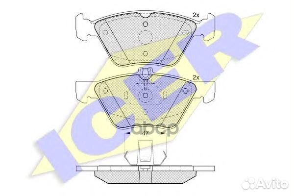 Колодки тормозные 181159 Icer