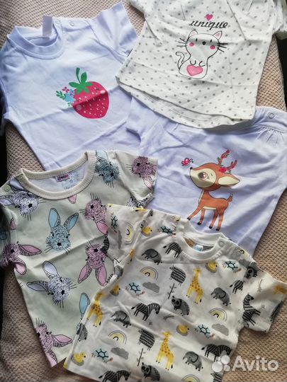 Детские футболки, размеры 74-80-86