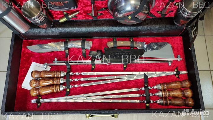 Большой набор шампуров в кейсе
