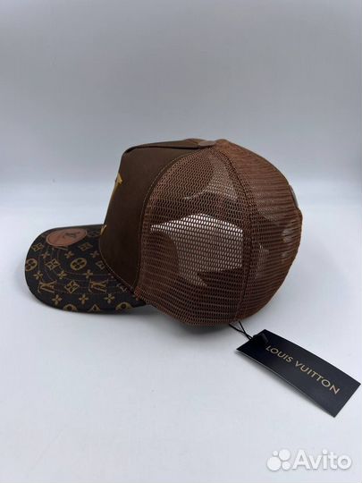 Кепка бейсболка Louis Vuitton бронзовая сеточка