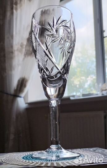 Хрустальные бокалы, рюмки, менажница СССР