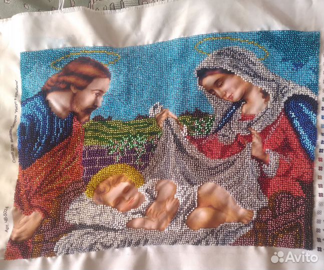 Икона с бисером