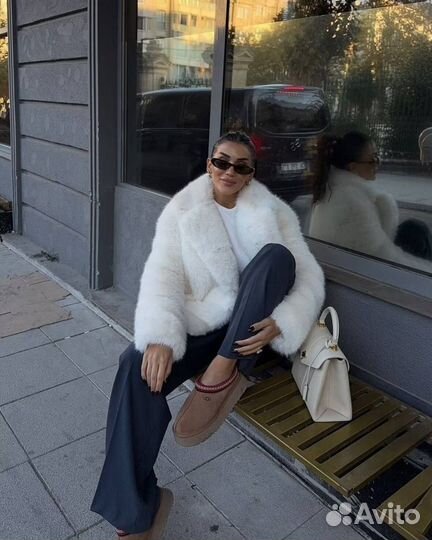 Шуба из эко меха под норку искуственная
