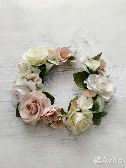 Цветочные веночки на голову для фотосессий, свадеб