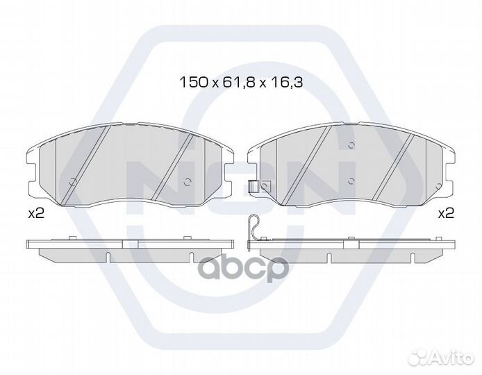 Колодки тормозные дисковые керамические перед