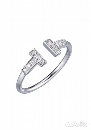 Кольцо Tiffany & Co T Wire Diamond in White Gold 6