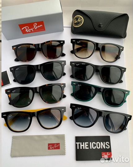 Очки ray ban wayfarer 54 пепельные