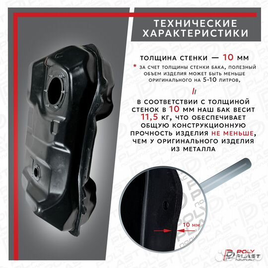 Бак топливный Mitsubishi ASX 2010-2020 2WD