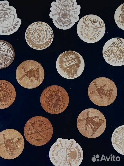 Подставка для бокалов, костер, бирдекель