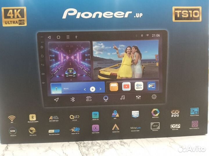 Android магнитола 4+64Gb Pioneer TS10 4G+sim