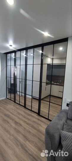 Перегородки лофт стекляные зонирование душевая