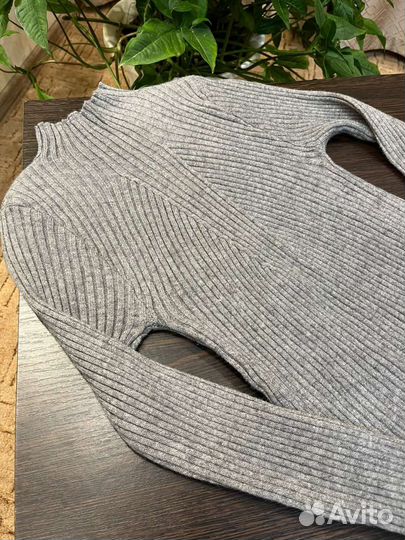 Платье лапша серое