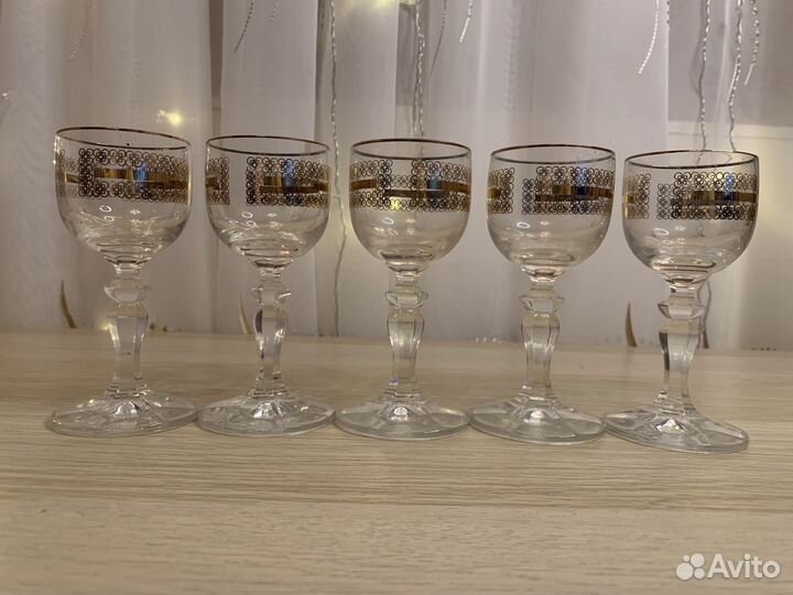 Рюмки из богемского стекла СССР