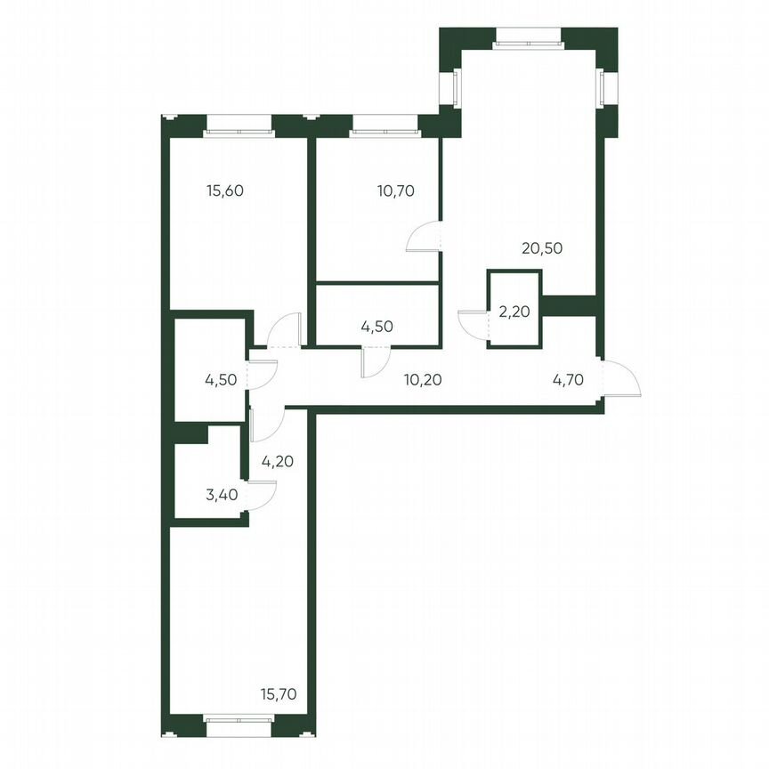 3-к. квартира, 96,2 м², 3/9 эт.