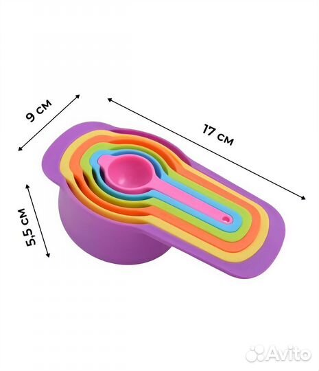 Набор мерных ложек для кухни 6шт / Оптом