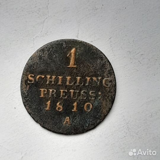 1 шиллинг Пруссия 18 век 1791 год 1810 год