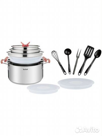Новый Набор посуды Tefal Opti Space G720SD74