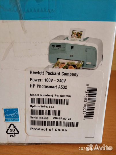 Компактный фотопринтер HP Photosmart A532