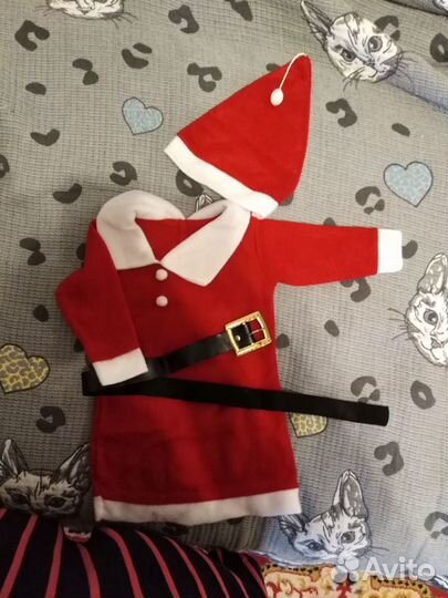 Новогодний костюм для девочки. Платье Санты