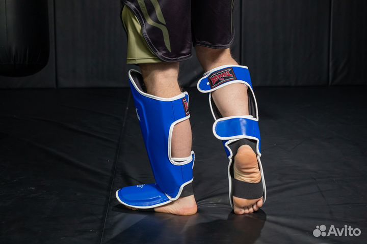 Защита голени и стопы муай тай Reyvel Blue