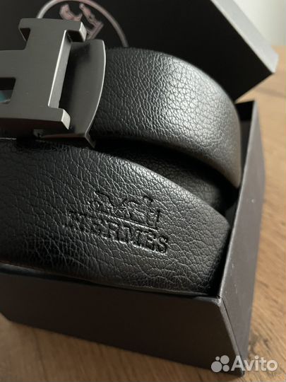 Ремень мужской hermes кожаный