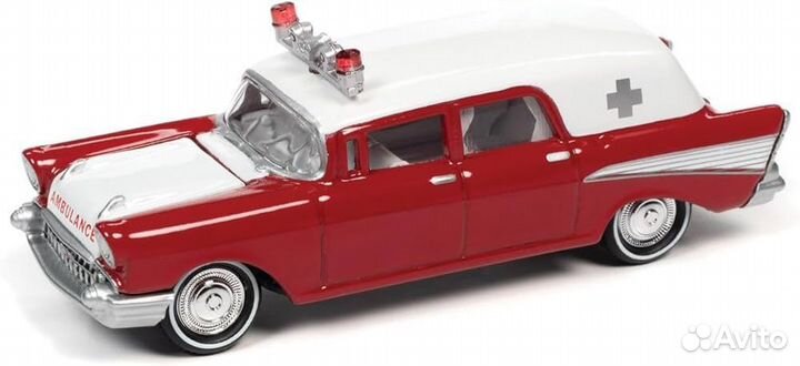 Johnny Lightning 1/64 1957 Chevy Ambulance