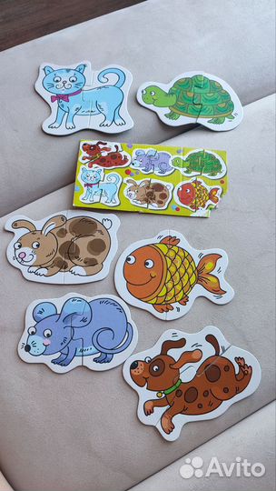 Пазлы для малышей развивающие карточки