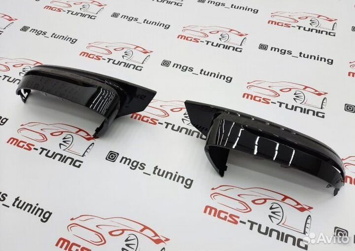 Крышки зеркал стиль M G80 на BMW 7 G11 черные