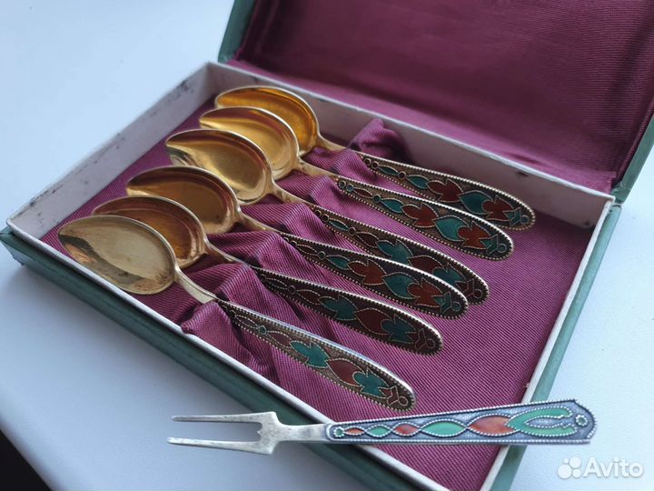 Ложки серебро позолота СССР