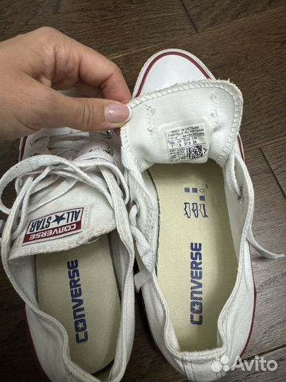 Кеды Converse (конверс) низкие белые оригинал