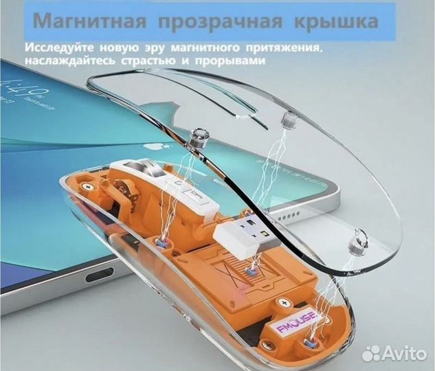 Трендовая, прозрачная комп. мышь FMouse m133