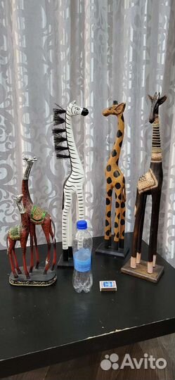 Статуэтки интерьерные коллекционные зебры и жирафы