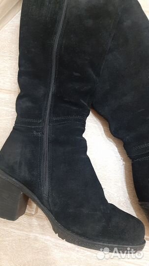 Сапоги замша зима