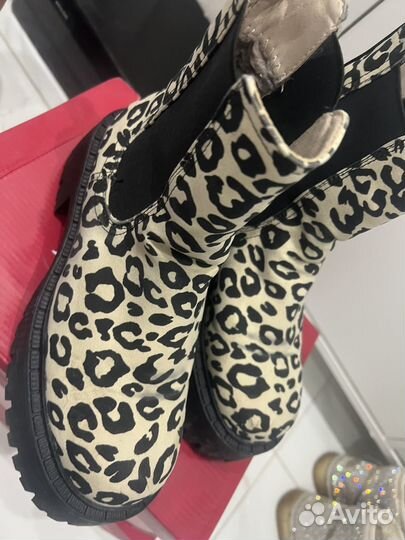Леопардовые ботинки
