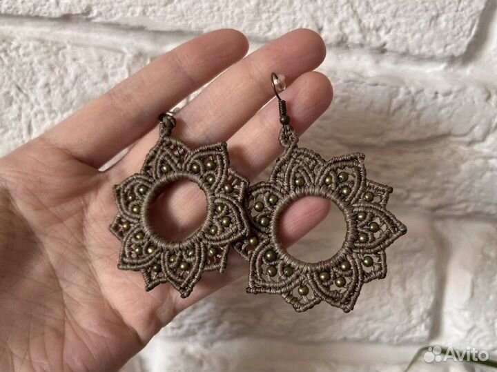 Серьги кольца новые 5 см