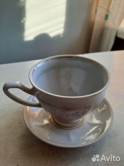 Чашка с блюдцем фарфор
