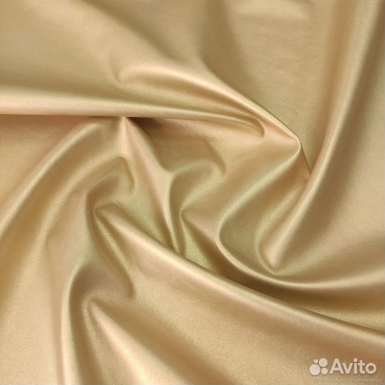 Искусственная кожа ткань золотого цвета